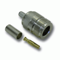 N Female Crimp for RG58, 195-Series Cable